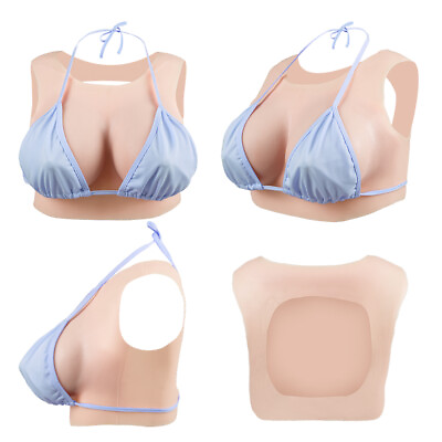 #ad #ad Realistic Silicone Breast Forms Back Hollow Round Neck Fake Boobs Crossdresser $69.99