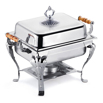 #ad Stainless Steel Classic Chafer Set Half Size Chafing Dish Buffet Catering Warmer $52.86