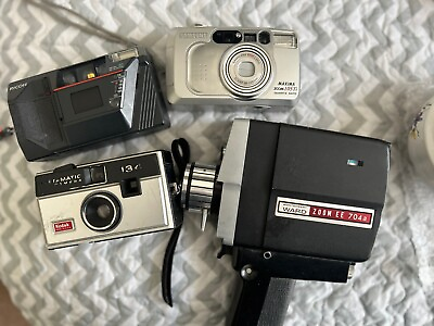 #ad Mixed Camera Lot Vintage Kodak Samsung Ricoh amp; MW Video Camera As Is untested $53.00