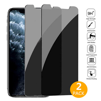2X Anti Spy Private Screen Protector Tempered Glass For iPhone 13 12 11 XR X Max $4.79