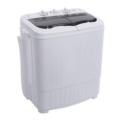 Home Portable Mini Twin Tubs Washing Machine 360W 14.3lbs Washer Clothing Clean $102.99