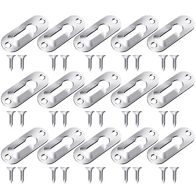 #ad #ad 30 Pieces Single Keyhole Hangers Metal Hanging Brackets for Mirror Picture Fr... $19.99