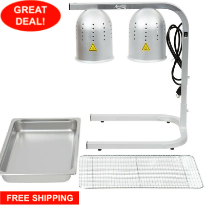 #ad Fry WARMER w FULL PAN GRATE amp; 2 BULB KIT Food Heat Lamp Stand Commercial $101.99