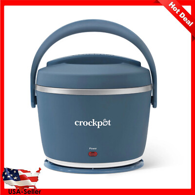 #ad #ad Lunch Heated Lunch Box Crock Food Warmer 20 Oz Portable Detachable Cord Blue $37.58