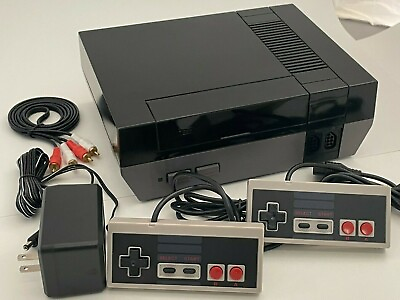#ad BLACK EDITION Nintendo Entertainment System NES Video Game Console Bundle Set $180.45