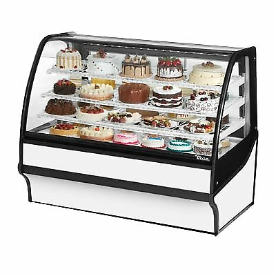 True TDM R 59 GE GE S W 59quot; Stainless Steel Refrigerated Curved Glass Bakery ... $11211.50