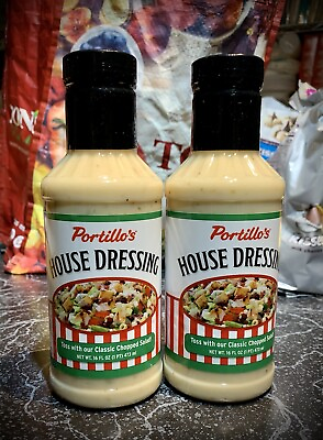 #ad PORTILLOS House Dressing Chopped Salad Dressing 2 Bottles FREE SHIP $42.00