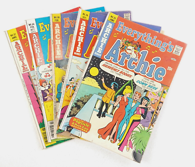 #ad Everything#x27;s Archie #33 36 38 54 57 1974 1977 Fawcett Comics Lot Betty Veronica $15.19