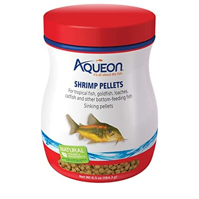 Aqueon Shrimp Pellets Sinking Food for Tropical Fish Goldfish Loaches Catf... $5.62