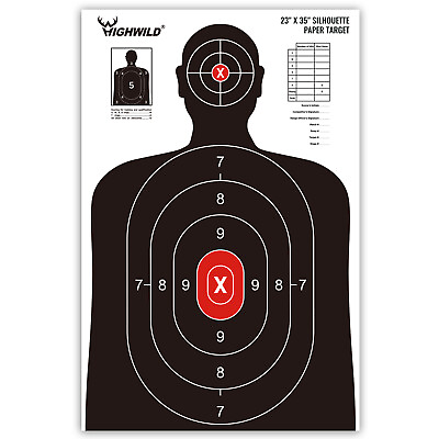 #ad Shooting Range Silhouette Paper Target 23X35 for HandgunsRiflesAirgunsBB Guns $9.99
