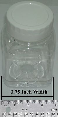 #ad PET Plastic Storage JarsContainerFoodCandyOrganizerlids 24 OZ Lot Of 48 $104.99