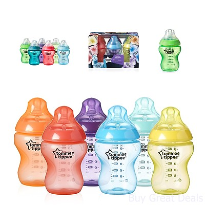 Tommee Tippee Bottle Set Baby Infant Closer to Nature Fiesta 9 Ounce 6 Piece New $39.99