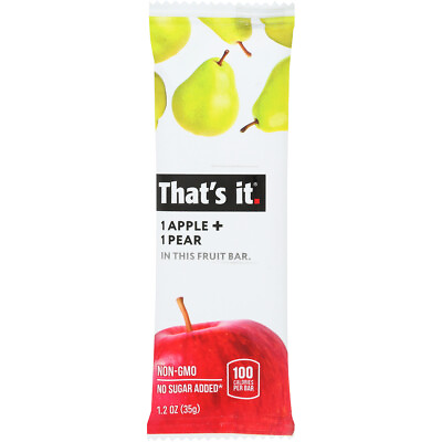 #ad That#x27;s It Fruit Bar Apple amp; Pear 1.2 oz 12 Pack Bulk Case $33.37