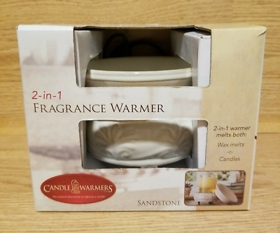 #ad Candle Warmers Etc. quot;Sandstonequot; Ceramic Candle Warmer and Dish $9.99