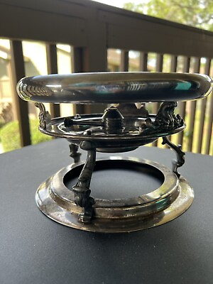 #ad Wilcox Silverplate Co Quadruple Plated Chafing Dish Base Round With Base amp; Tray $33.50