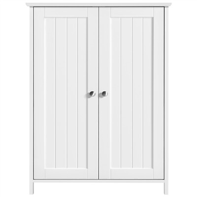 Bathroom Floor Cabinet Free Standing Storage Organizer with Adjustable Shelves $76.59