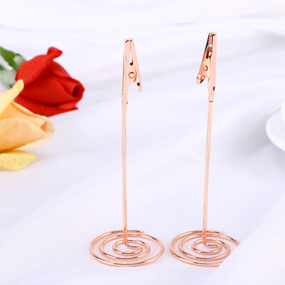 #ad #ad 12 Pcs Wedding Card Display Table Number Stand Desk Memo Clip Bracket $13.69