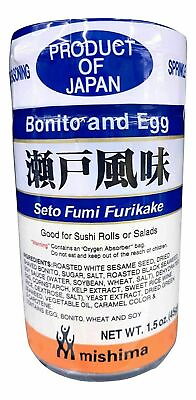 MIshima Japanese Bonito and Egg Seto Fumi Furikake Good for Sushi Rolls or Salad $13.95