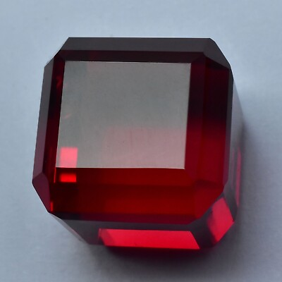 #ad 120.40 Ct Extremely Rare Lab Created Ruby Red Cube Cut Loose Gemstone $29.91