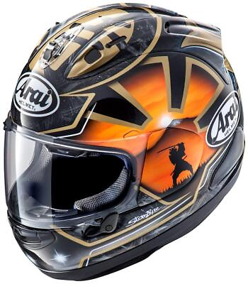 #ad Arai Full Face Helmet RX 7X PEDROSA SAMURAI SPIRIT Size M 57 58cm Gold $645.00