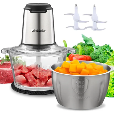 #ad Electric Food ChopperFood Processor Meat Grinder with 4 Large Sharp Blades for $46.19