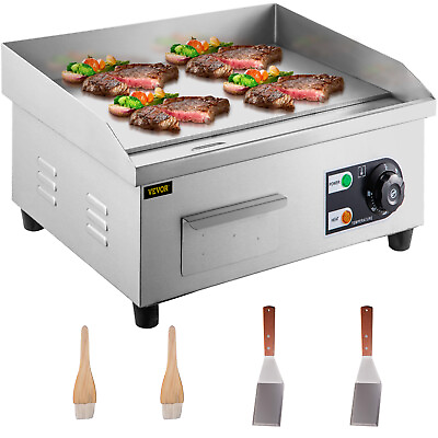 Electric Griddle Flat Top Grill 1500W 14quot; Hot Plate BBQ Countertop Commercial $129.99