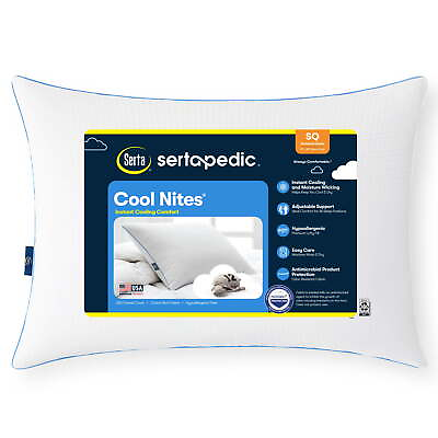 #ad Sertapedic Cool Nites Bed Pillow Standard Queen $11.69