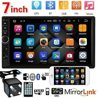 7quot; Double 2 DIN Car Stereo Radio MP5 Touch Screen Bluetooth FM USB Rear Camera $33.99