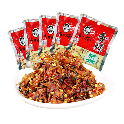 #ad 5 Bags LAOGANMA Xianglacai Spicy Pickled Chili Chinese Food 老干妈香辣菜下饭菜榨菜咸菜家乡的味道 $14.99