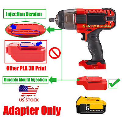 #ad 1x Adaptor For DeWalt 20v Li Ion Battery To Bauer 20v Li Ion Tools Adapter Only $16.65