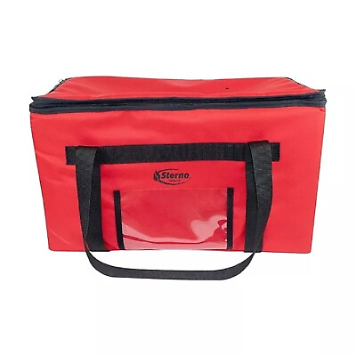 Sterno Red Delivery Leak Proof Insulated Food Carrier Bag $69.09