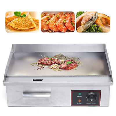 3000W 22quot; Commercial Electric Griddle Flat Top Grill Hot Plate BBQ Countertop $126.00