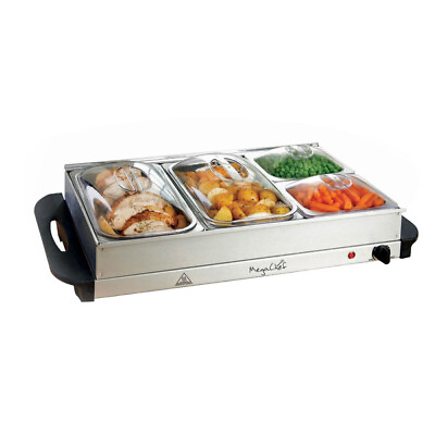 MegaChef Buffet Server amp;amp; Food Warmer With 4 Removable Sectional Trays H... $103.20