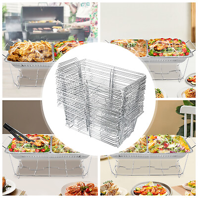 24pcs Silver Chafing Wire Rack Buffet Stand Full Size Chafing Food Warmer Stand $153.00