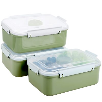 #ad Set of 3 Salad Food Storage Container To Go School amp; TravelFood Prep Storag... $39.17