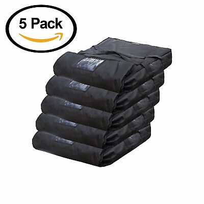 Case of 5 Pizza Delivery Bags Thick Insulated Holds 2 3 16quot; or 18quot; pizzas Black $89.80