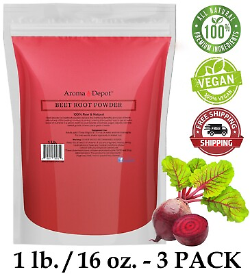 Beet Root Powder 3lbs x3 1lb Beta vulgaris Raw Non GMO Super food 3 1lb PACK $27.90