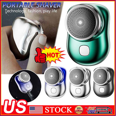 Mini Shave Portable Electric Shaver for Men Razor Beard Trimmer USB Rechargeable $7.59