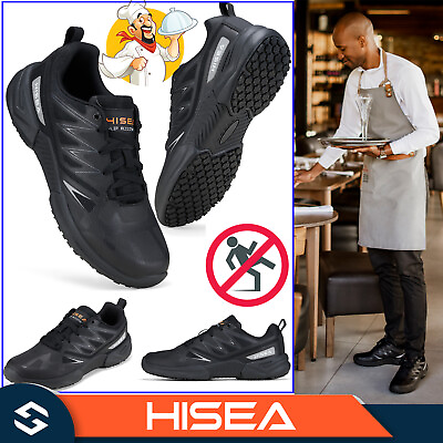 HISEA Men Non Slip Work Shoes Waterproof Casual Sneaker Food Service Walk Shoes $30.99