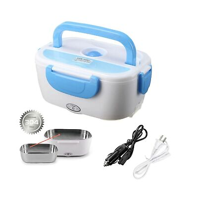 Electric Lunch Box Food Heater for Car and Home with Removable 304 Stainless ... $26.99