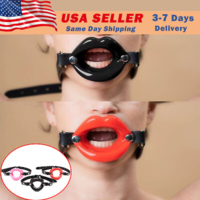 #ad #ad Lips Open Mouth Plug Ball Oral Fixation Gag Dilator Adjustable Belt Restraint $7.99
