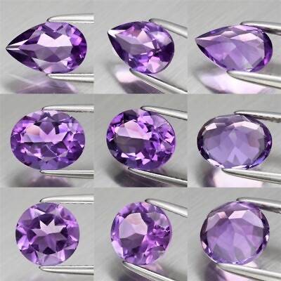 Natural Purple Amethyst Untreated Oval Pear Round AAA Grade $19.00
