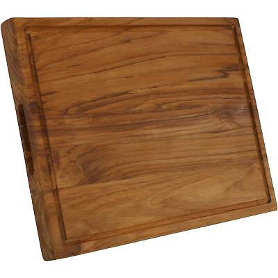 16 in Teak Wood Cutting Board with Beeswax Finish by Sunnydaze $39.95