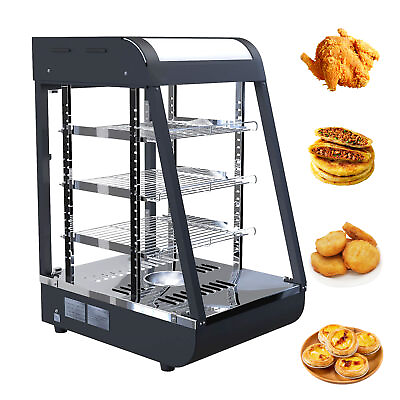 #ad 3 Tiers Commercial Catering Food Warmer Tabletop Pastry Food Display Case $202.80