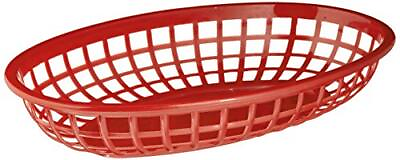 #ad 76185 Pub Food Baskets Red 6.25 x 9.5 x 2 inches Set of 6 $14.77
