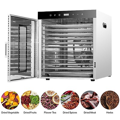 #ad 12 Trays Food Dehydrator Machine 1000W Stainless Steel Jerky Fruit Drying $130.99