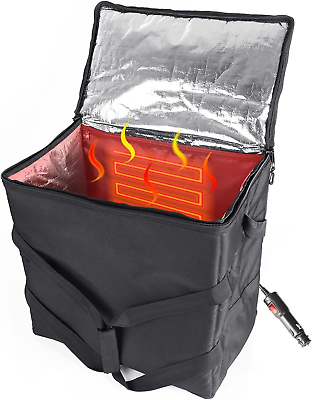 #ad Insulated Heated Delivery Bag with Handle Portable Microwave Food Warmer Coll $128.84
