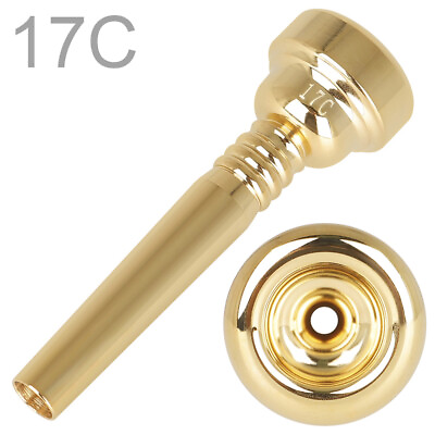 #ad 17C Trumpet Mouthpiece Brass Gold Plated Mouth For replacement Gift $11.14