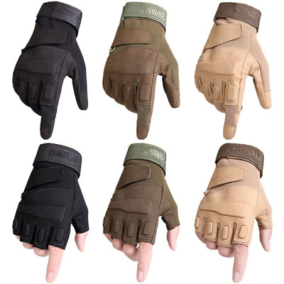 #ad Tactical Full Half Finger Airsoft Hunting Gloves Men Women Outdoor Sport Cycling $10.49