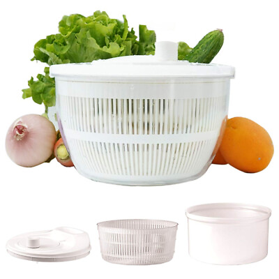#ad Salad Spinner Lettuce Dryer Vegetable Pouring Spout Serving Draining Bowl Washer $14.10